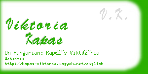 viktoria kapas business card